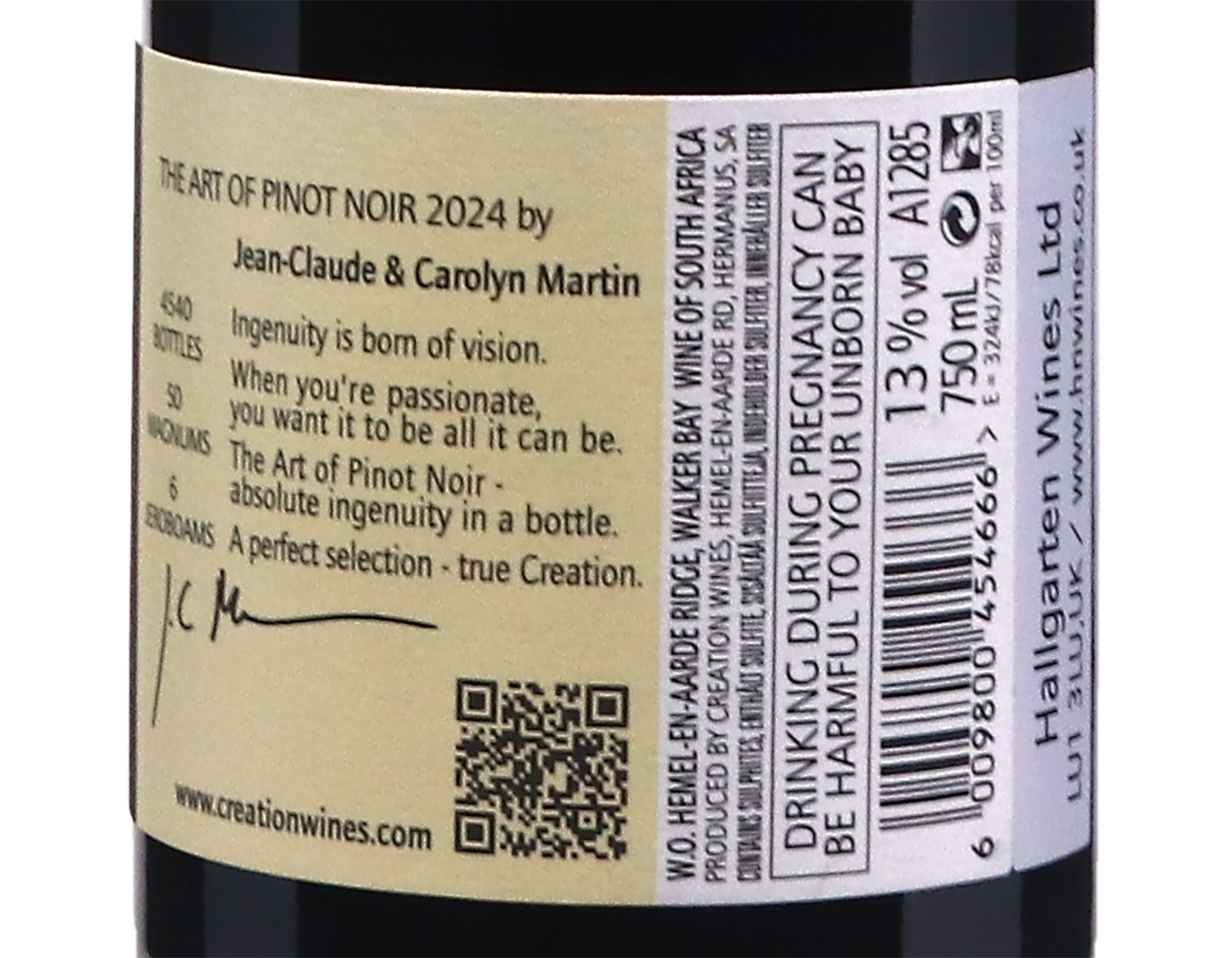 Creation The Art of Pinot Noir Hemel-en-Aarde Ridge 2024