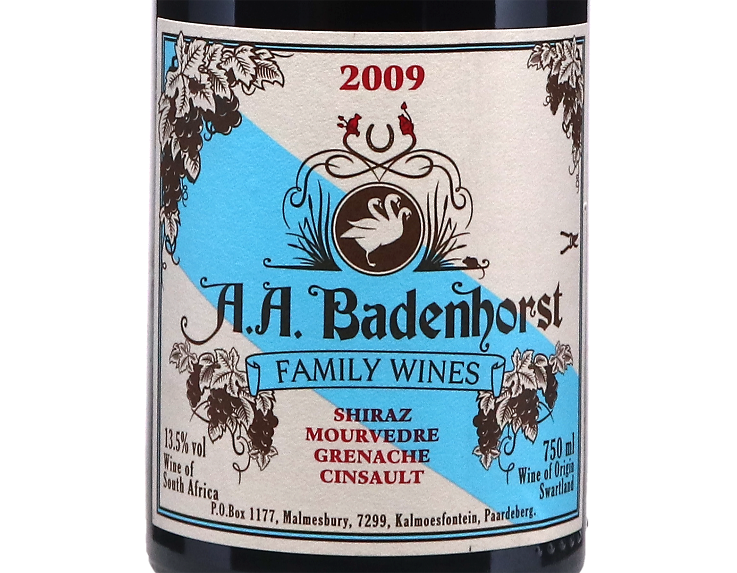 A A Badenhorst Kalmoesfontein Red Blend Swartland 2009