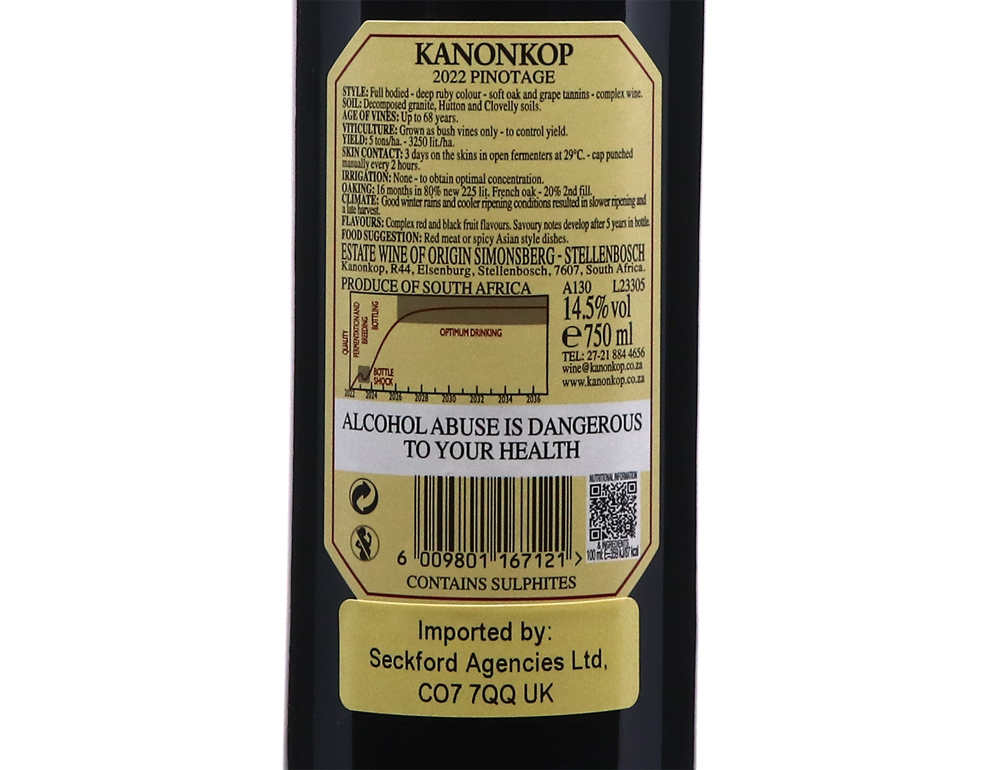 Kanonkop Estate Pinotage Simonsberg Stellenbosch 2022