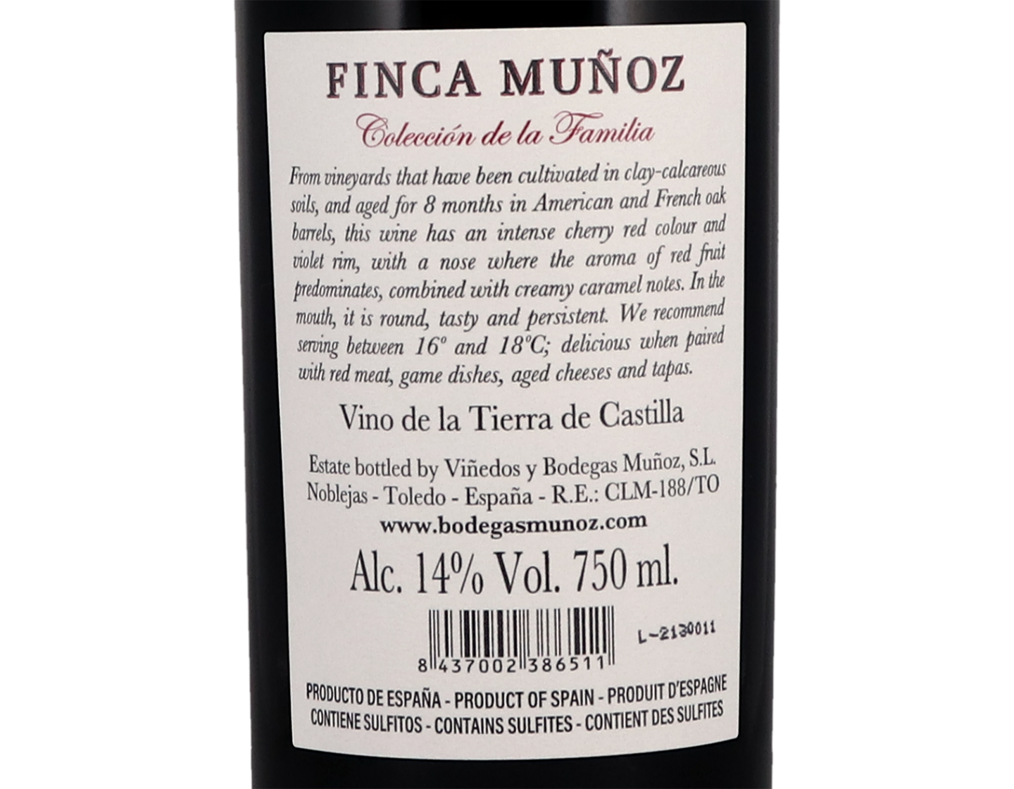 Finca Muñoz Coleccion de la Familia Tempranillo 2018