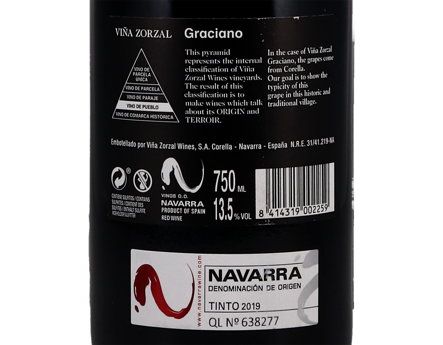Vina Zorzal Graciano Navarra 2019