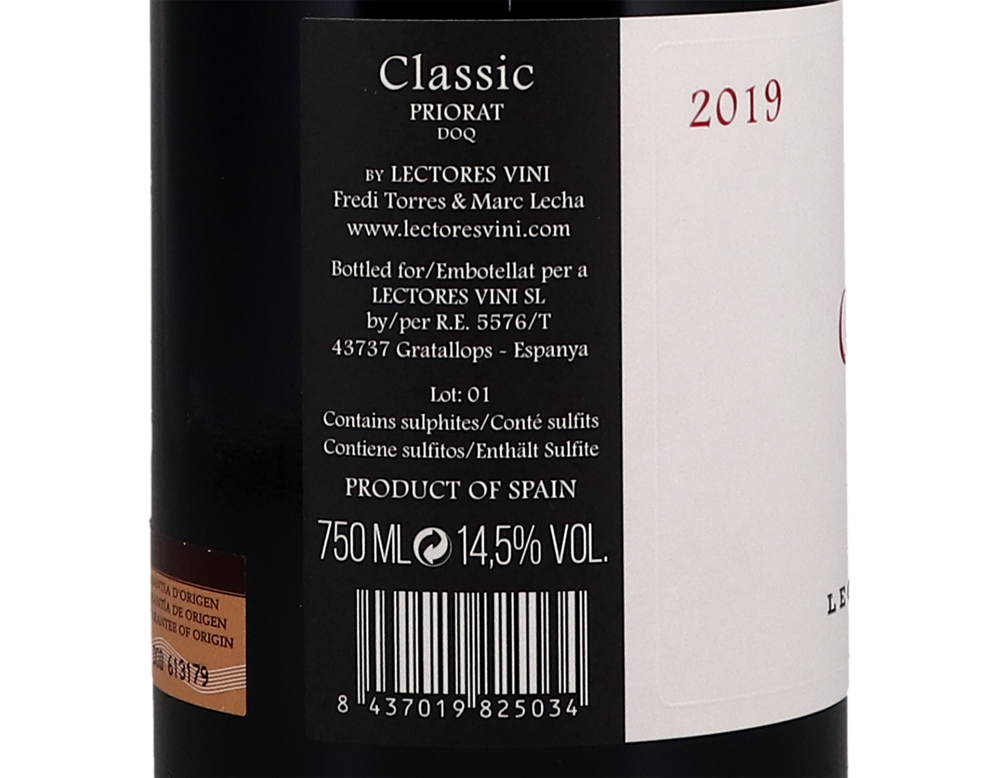 Lectores Vini Classic Priorat 2019
