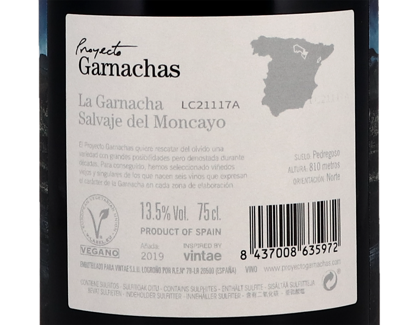 Salvaje del Moncayo Garnacha 2019
