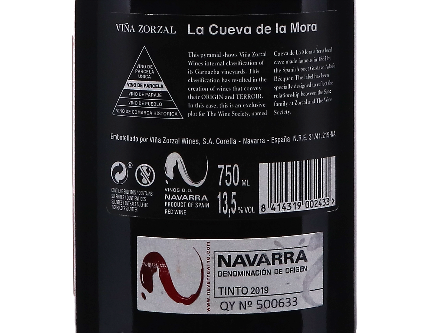 Vina Zorzal Cueva de la Mora Garnacha Navarra 2019