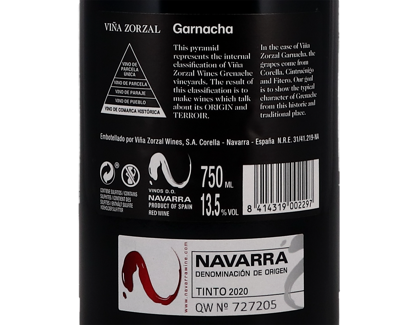 Vina Zorzal Garnacha Navarra 2020