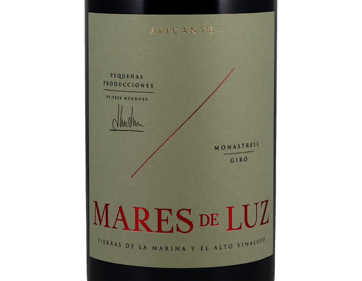 Pepe Mendoza Mares de Luz Monastrell Giro 2019 Alicante