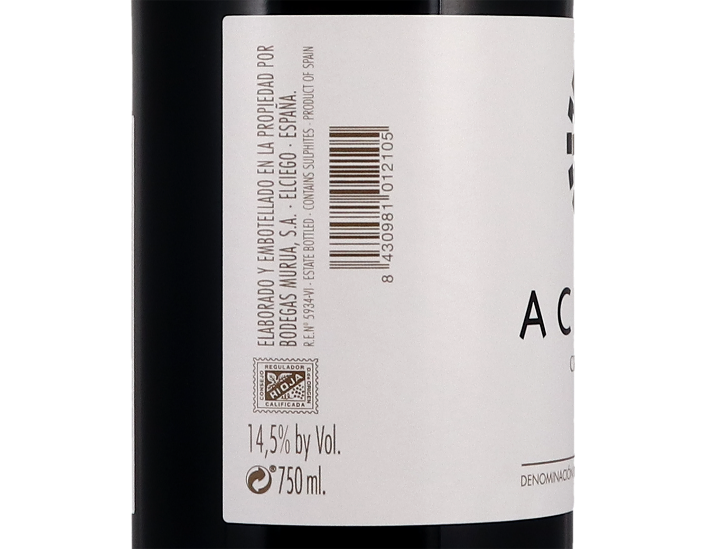 Bodegas Murua Aclys Crianza Rioja 2018