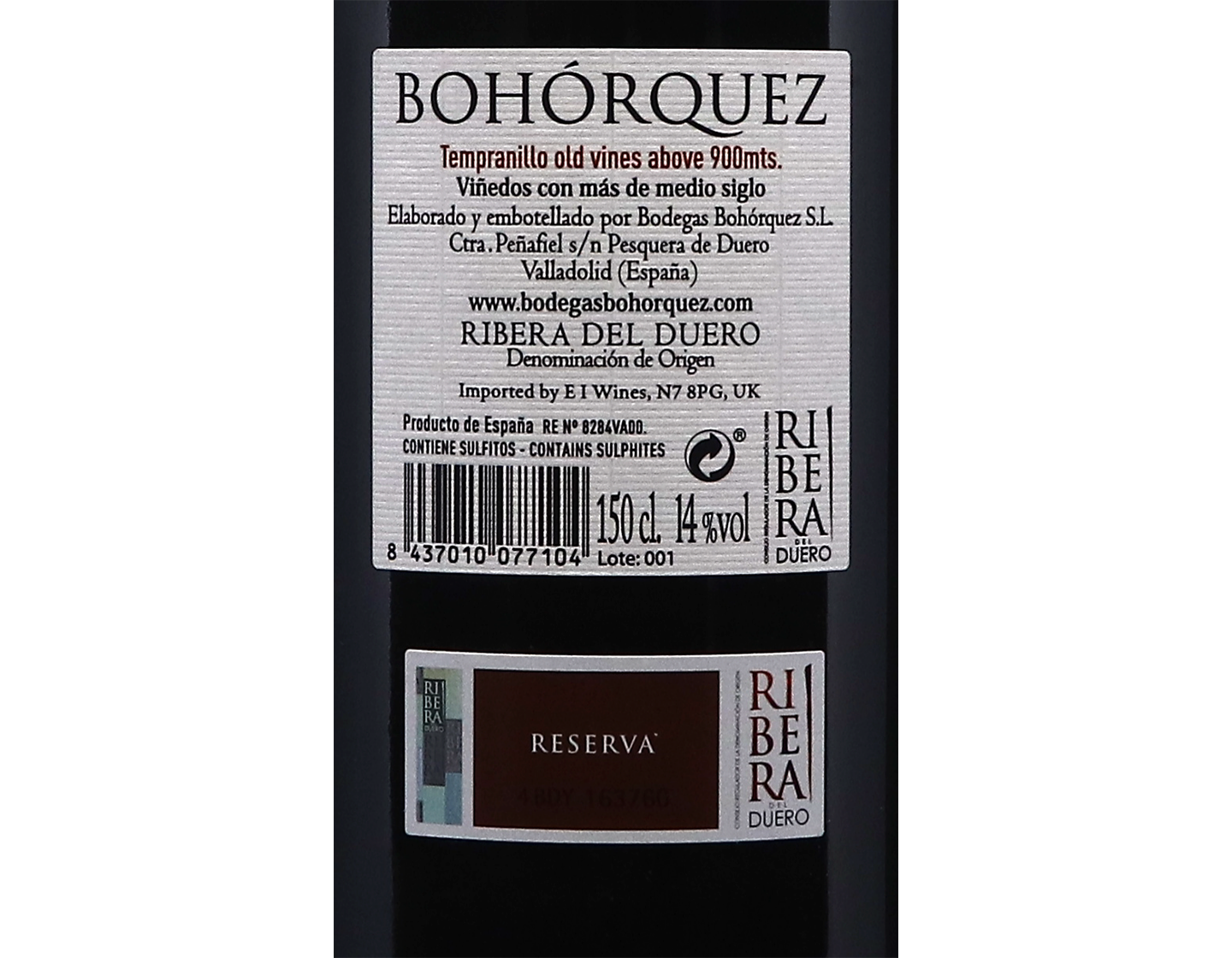 Bohorquez Reserva Ribera del Duero 2011 Magnum