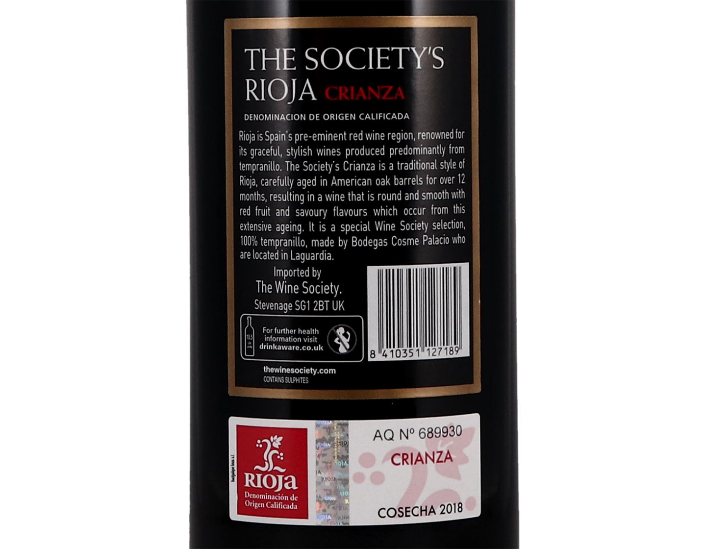 The Society's Rioja Crianza 2018