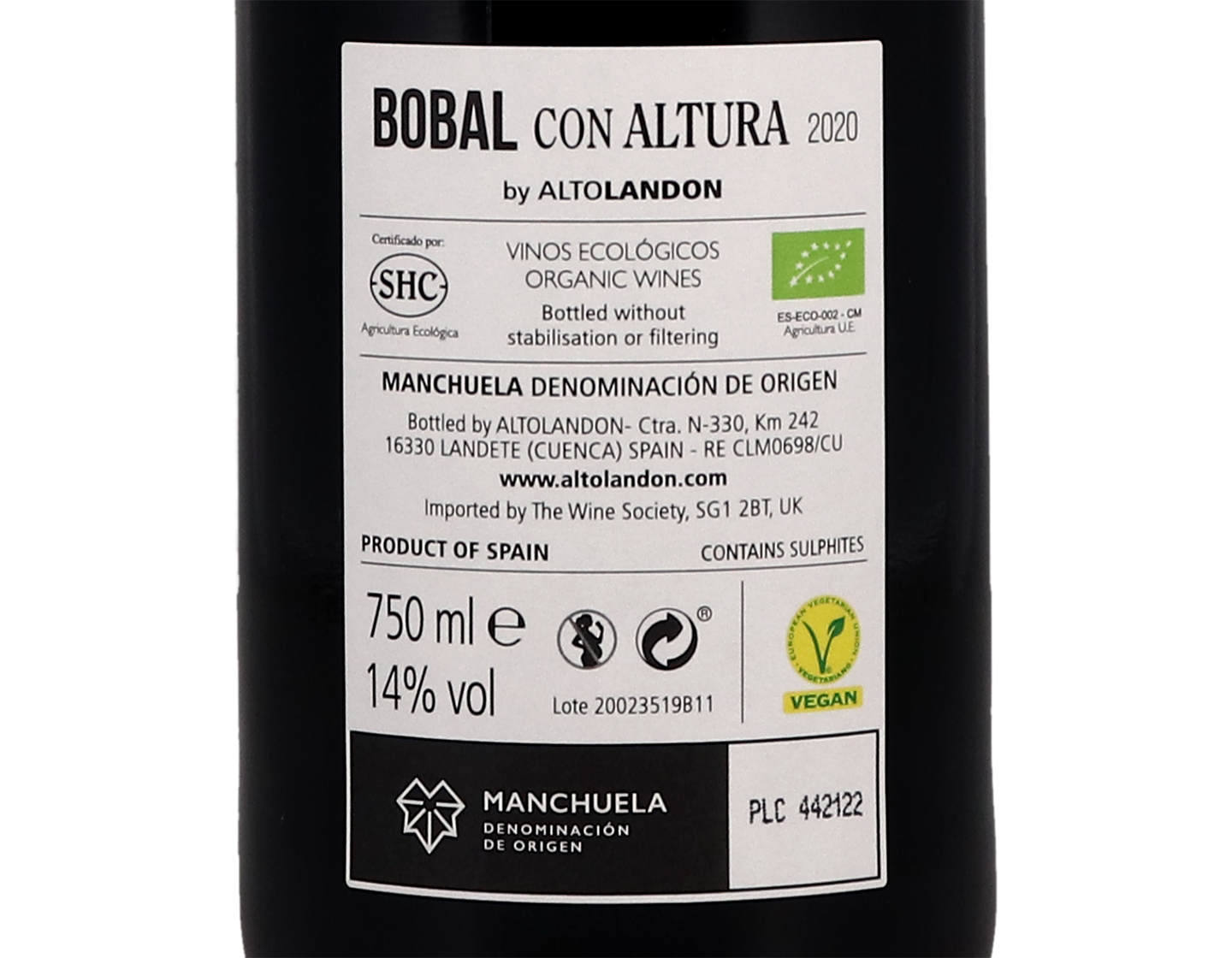 Altolandon Bobal 2020 ORGANIC