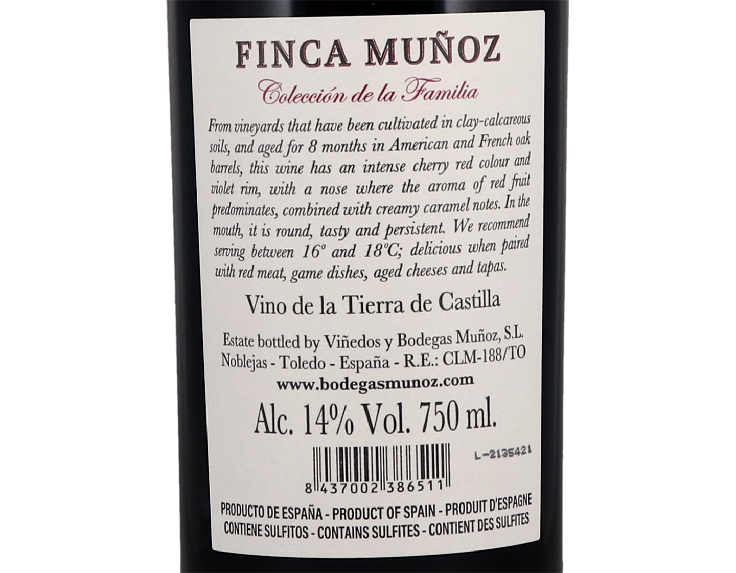 Finca Muñoz Coleccion de la Familia Tempranillo, Castilla 2019