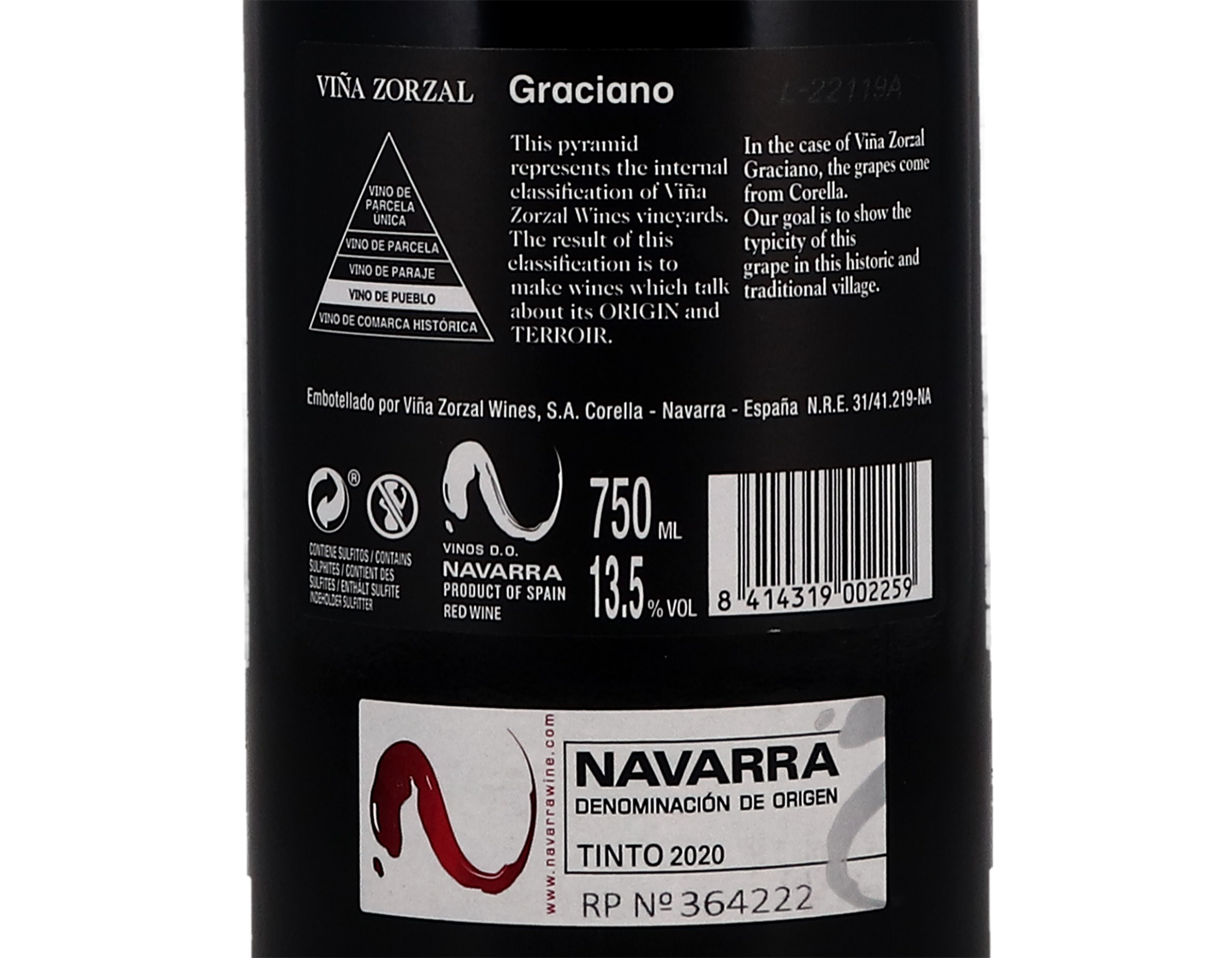 Viña Zorzal Graciano, Navarra 2020