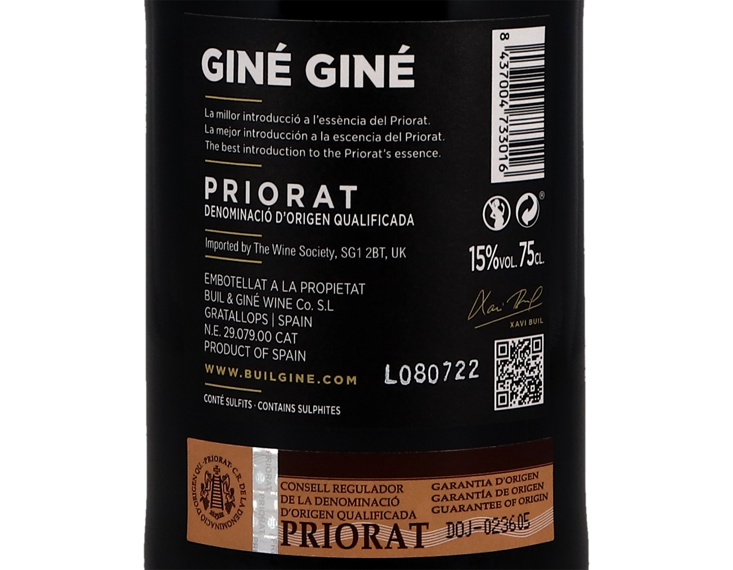 Buil and Gine Gine Gine Priorat 2019