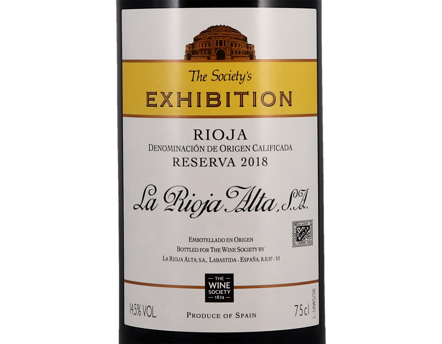 The Society's Exhibition Rioja Reserva 2018