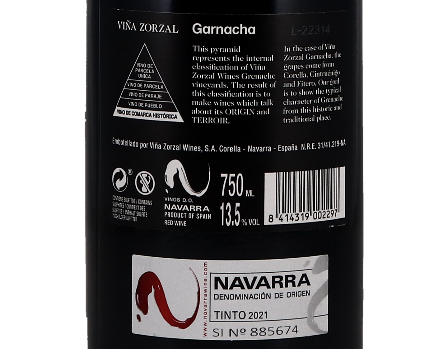 Vina Zorzal Garnacha Navarra 2021