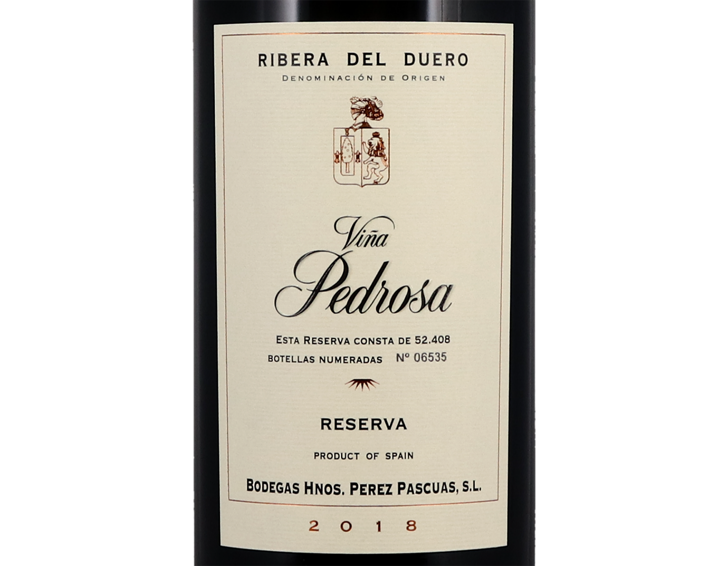 Vina Pedrosa Reserva Ribera del Duero 2018
