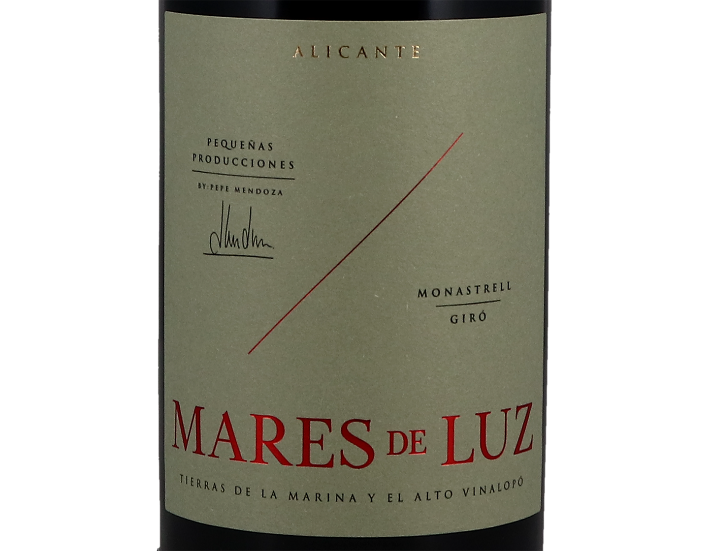 Pepe Mendoza Mares de Luz Monastrell Giro 2021 Alicante