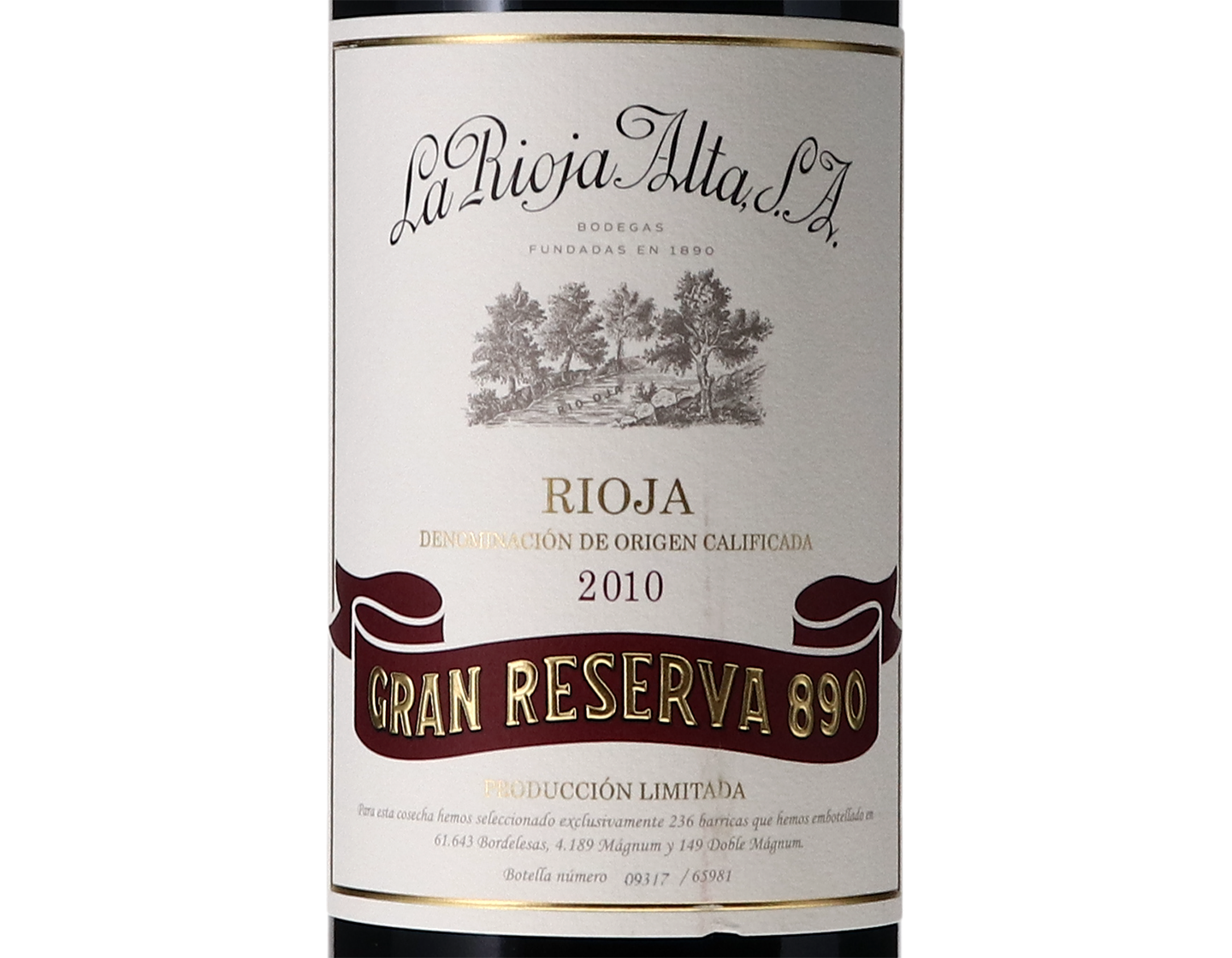 La Rioja Alta 890 Gran Reserva 2010