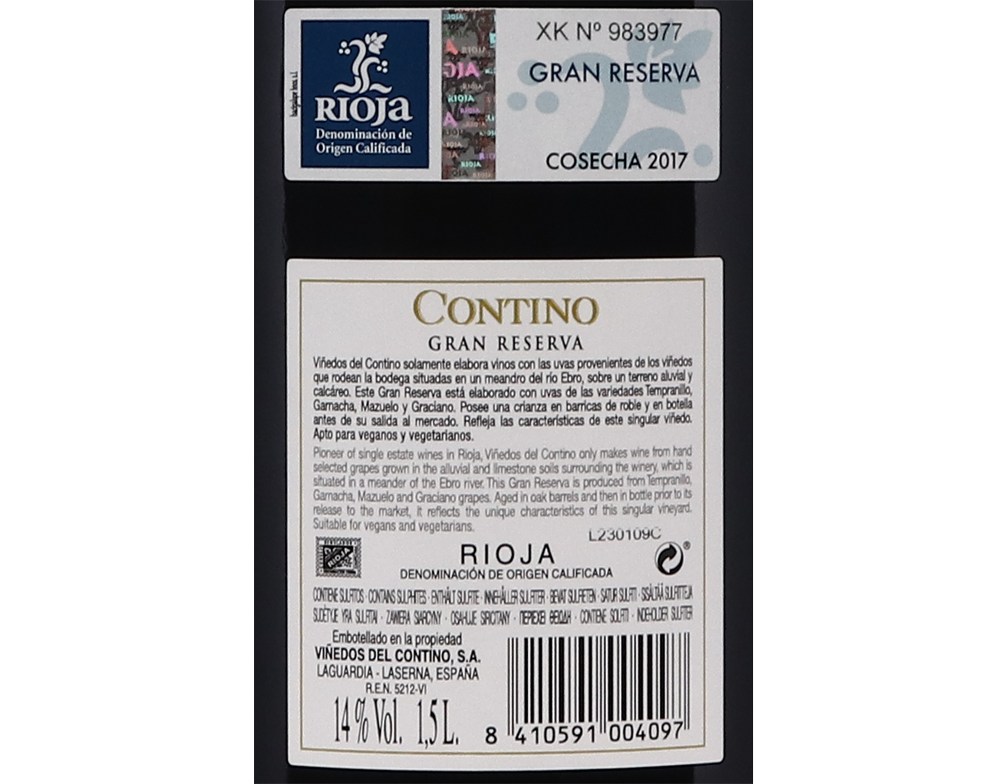 Magnum of Contino Gran Reserva Rioja 2017