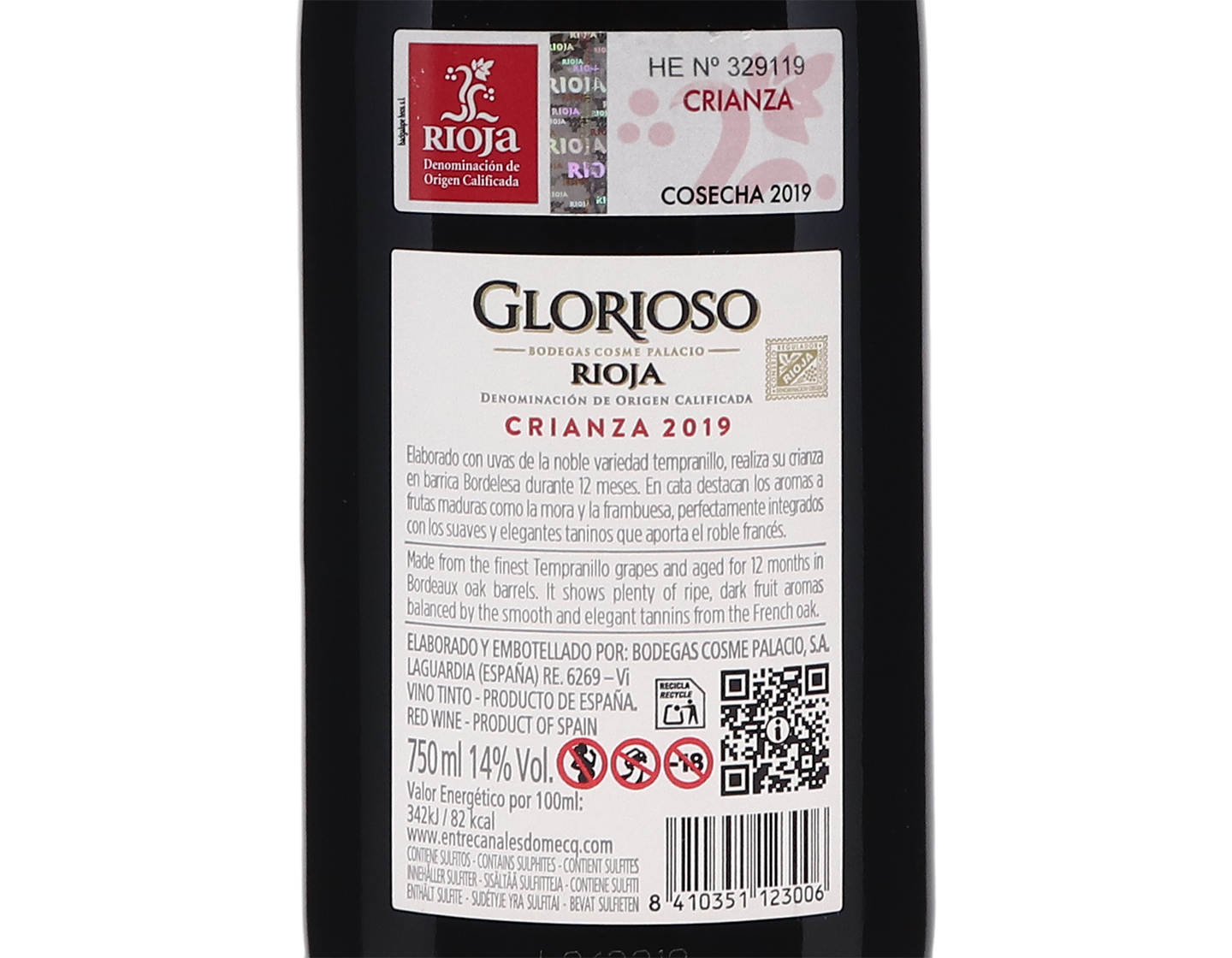Glorioso Crianza Rioja 2019