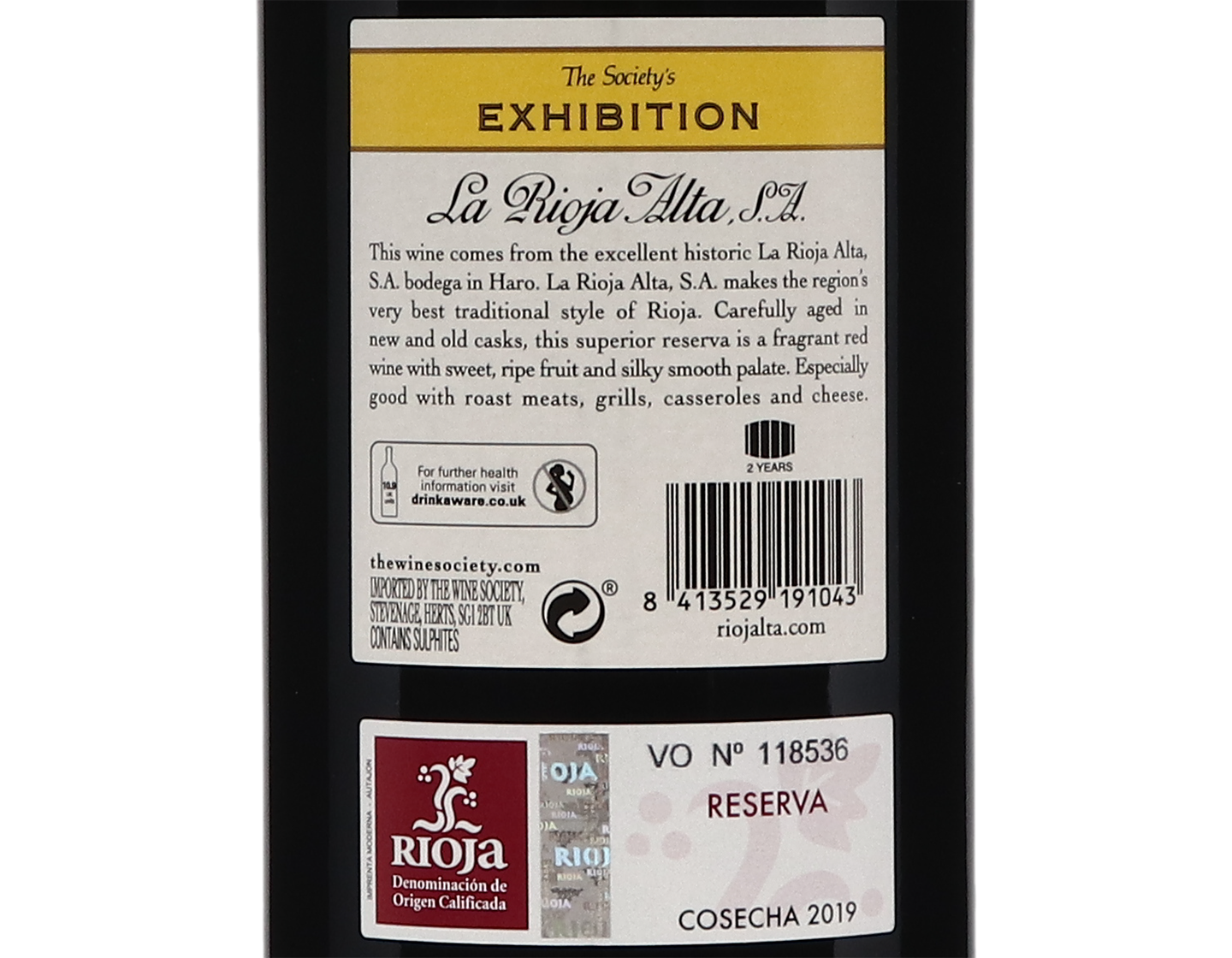 The Society's Exhibition Rioja Reserva 2019