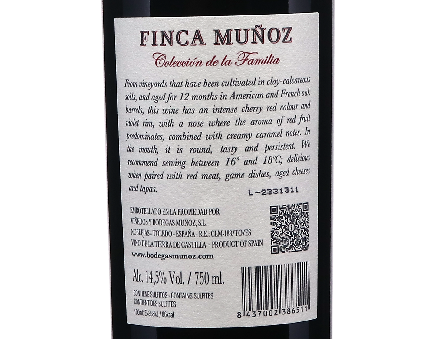 Finca Munoz Coleccion de la Familia Tempranillo 2021