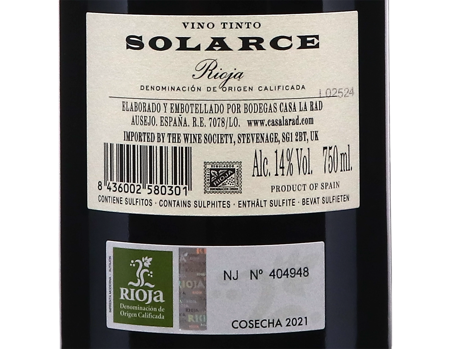 Casa La Rad Solarce Rioja 2021