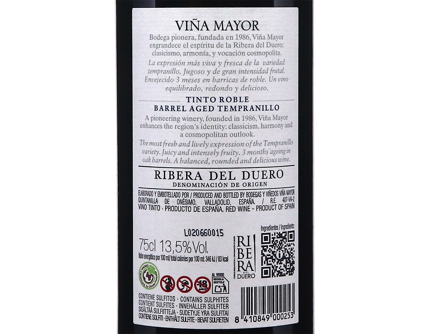 Vina Mayor Roble 2022
