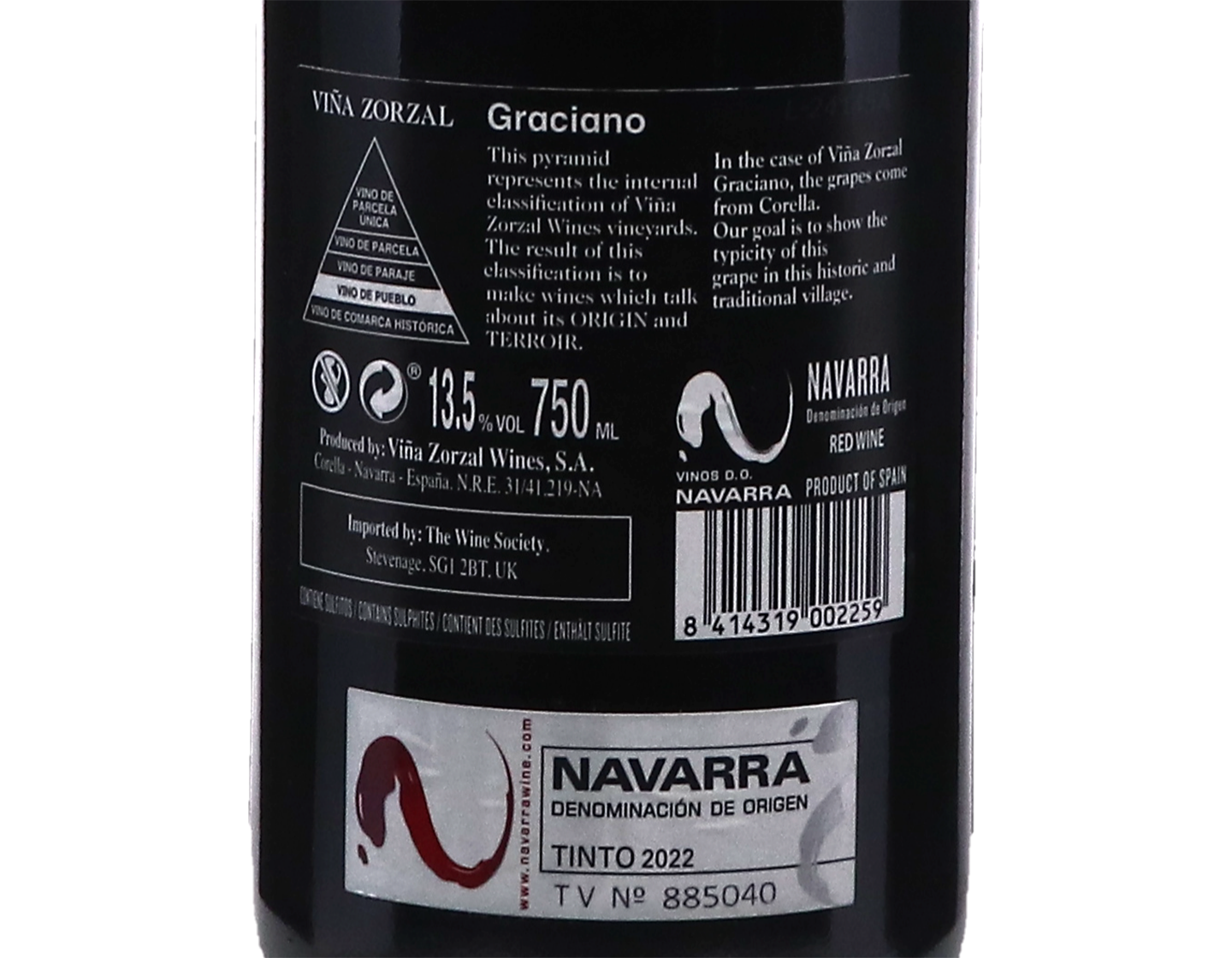 Viña Zorzal Graciano, Navarra 2022