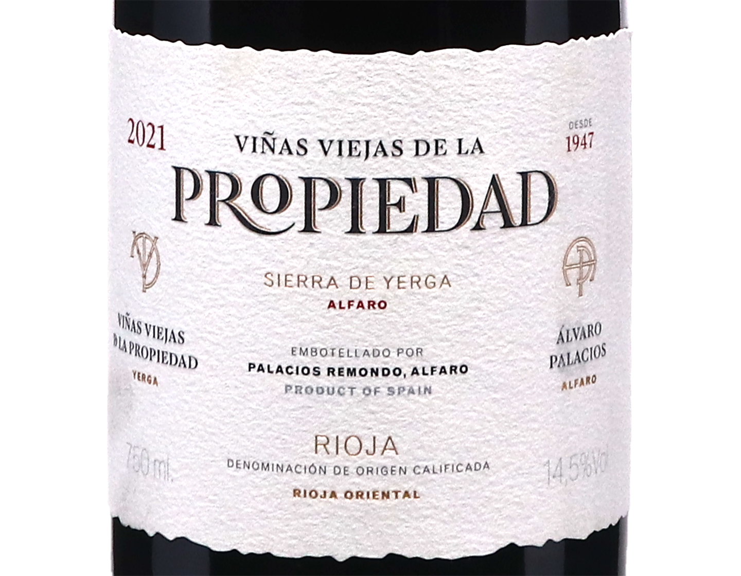 Alvaro Palacios Property Viñas Viejas Rioja 2021 ORGANIC