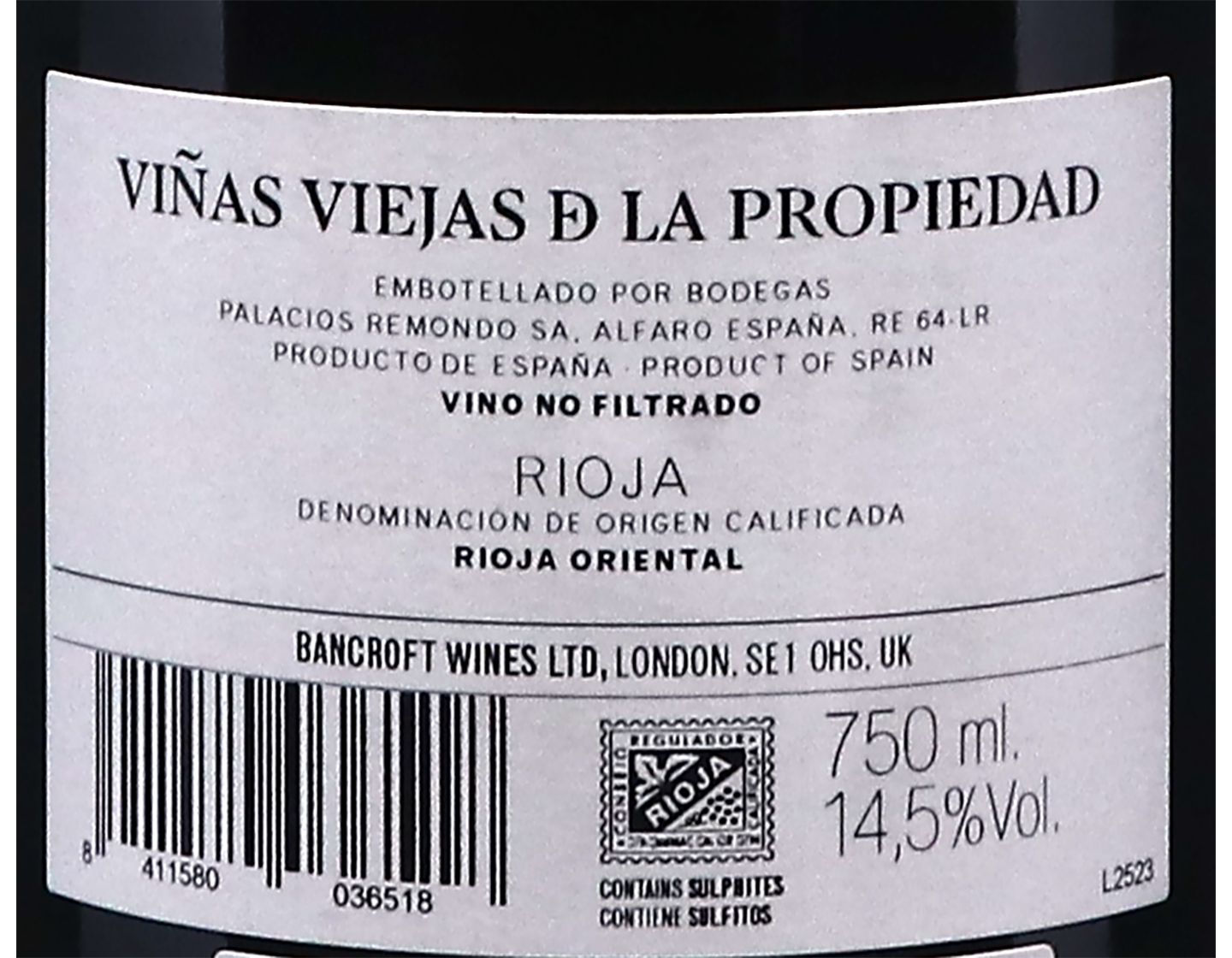 Alvaro Palacios Property Viñas Viejas Rioja 2021 ORGANIC