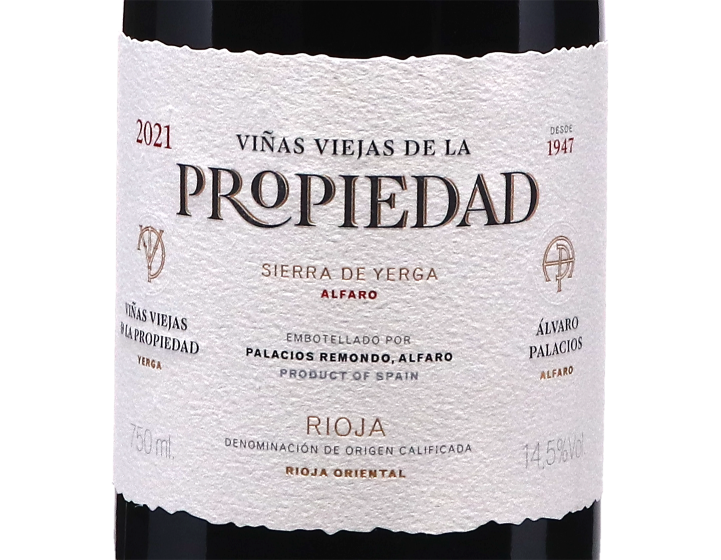 Alvaro Palacios Propiedad Vinas Viejas Rioja 2021