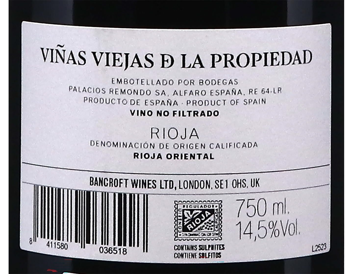 Alvaro Palacios Propiedad Vinas Viejas Rioja 2021