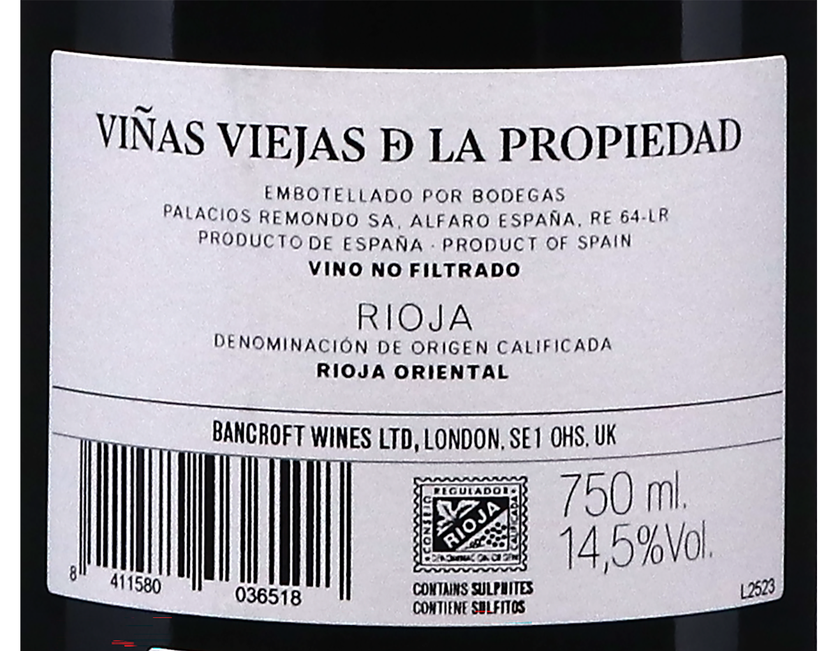 Álvaro Palacios Propiedad Viñas Viejas, Rioja 2021
