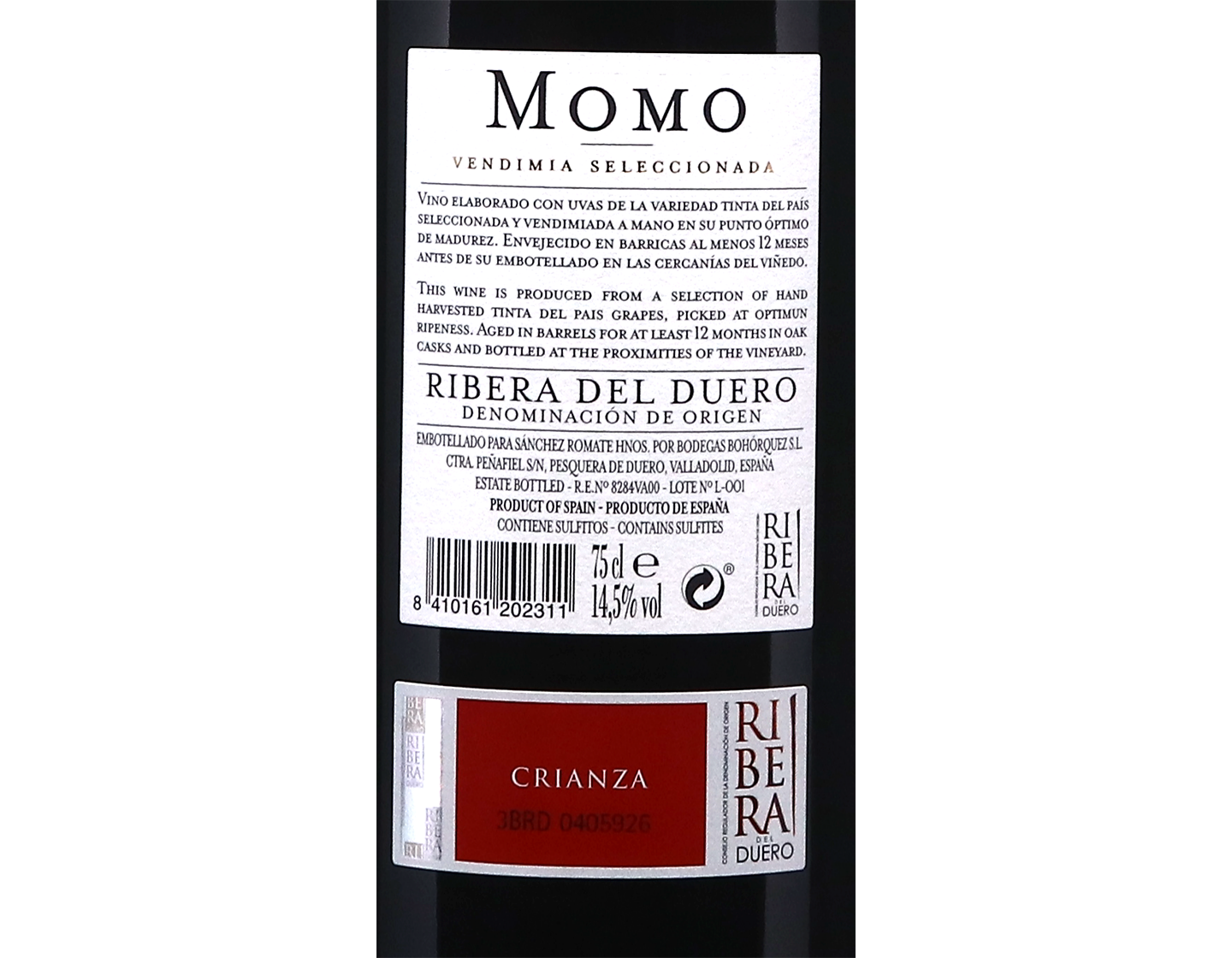 Momo Vendimia Seleccionada Ribera del Duero 2020