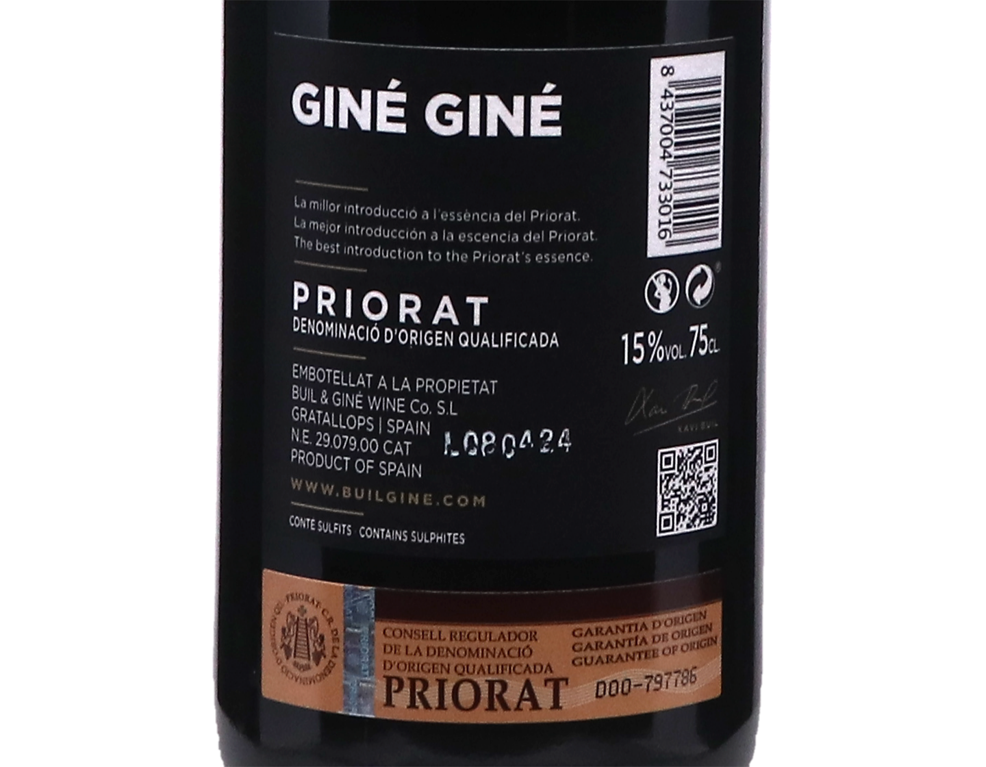 Buil and Gine Gine Gine Priorat 2021