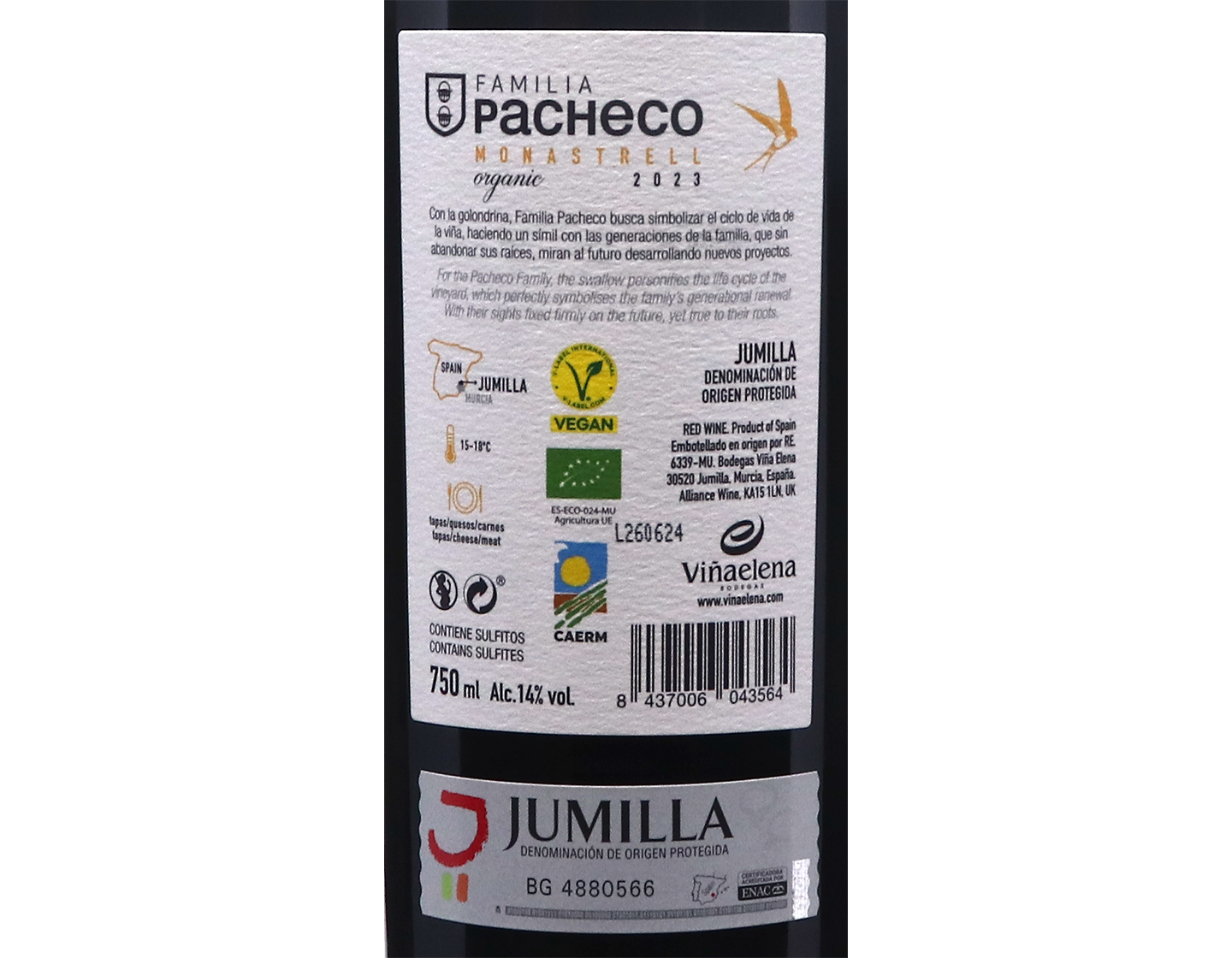 Vina Elena Organic Monastrell 2023