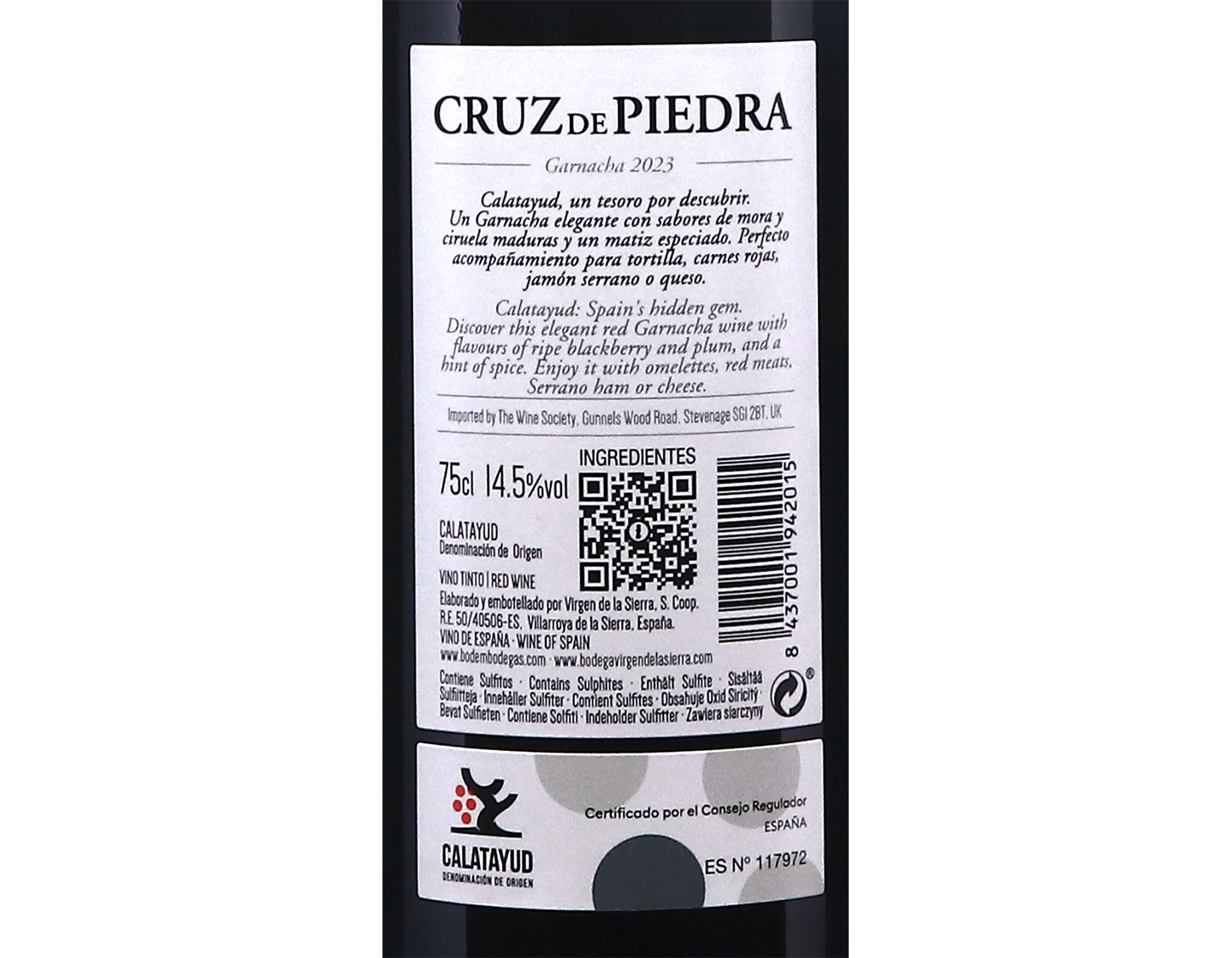 Cruz de Piedra Garnacha 2023