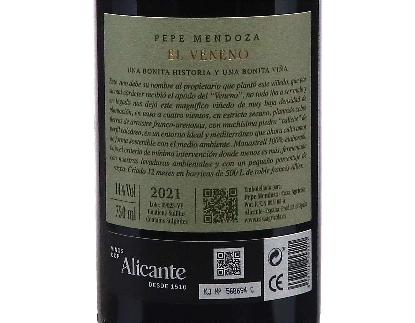 Pepe Mendoza El Veneno Monastrell 2021