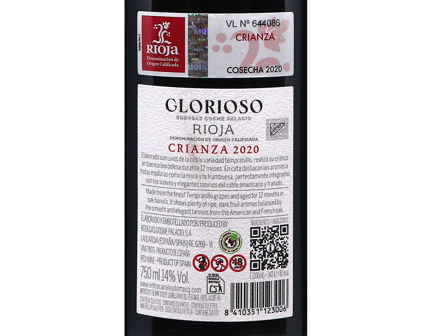 Glorioso Crianza Rioja 2020