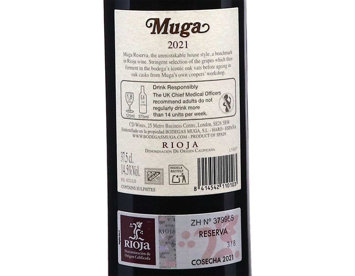 Half bottle of Muga Reserva, Rioja 2021