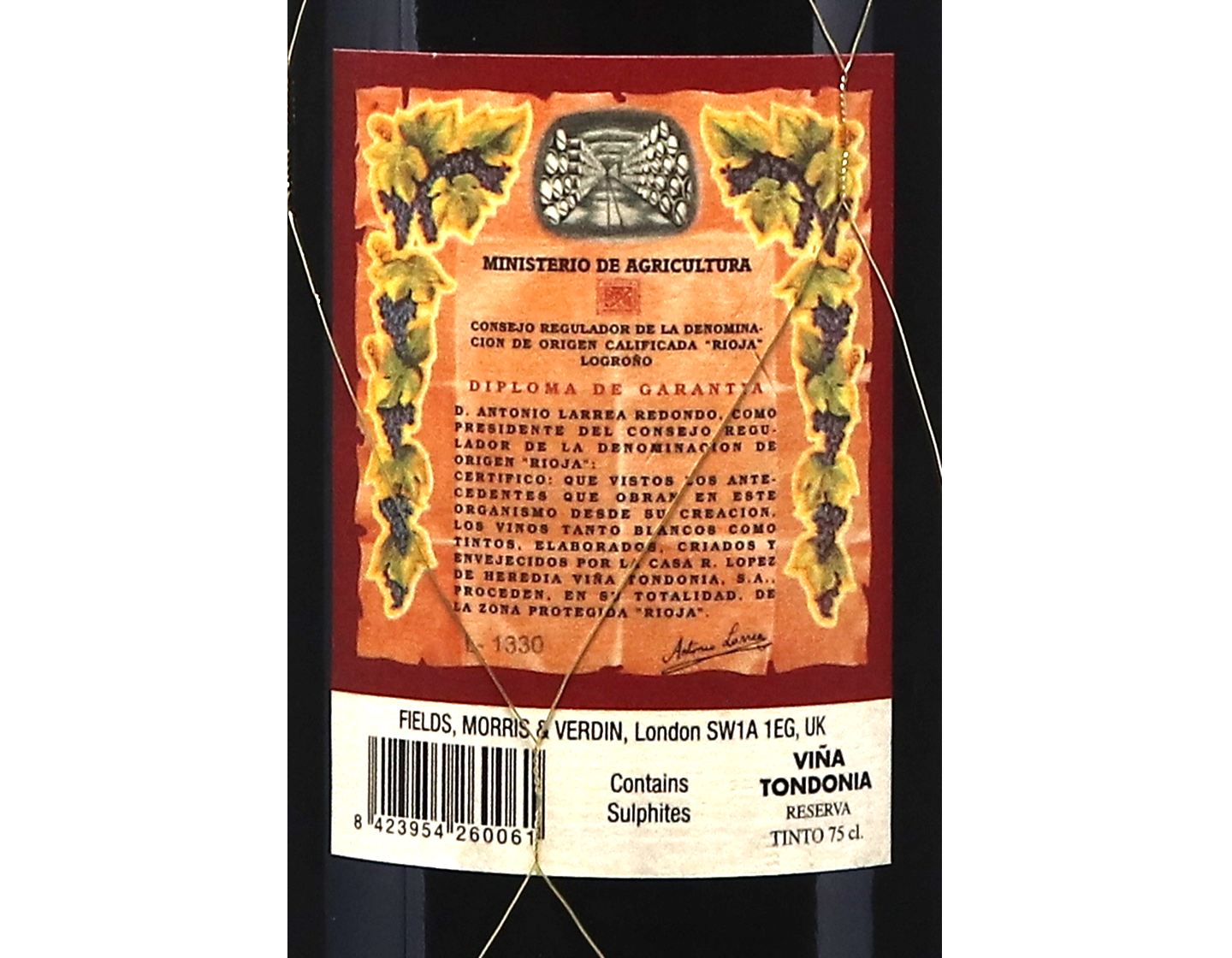 Lopez de Heredia Vina Tondonia Reserva Rioja 2013