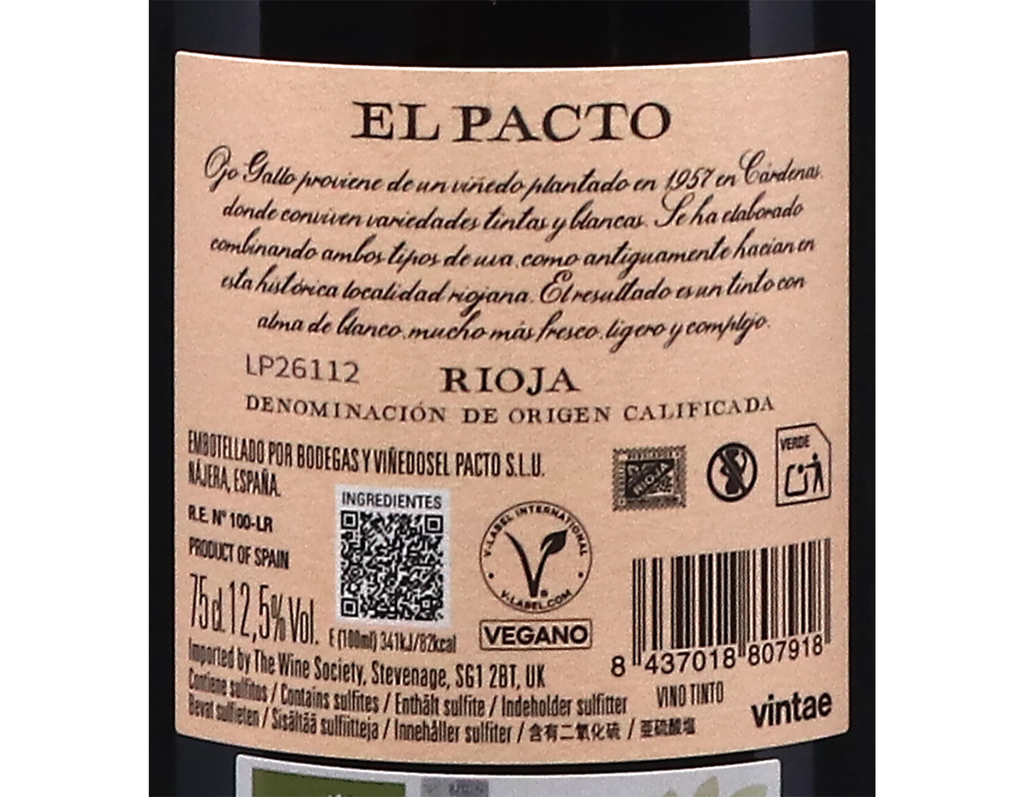 El Pacto Ojo Gallo Rioja 2023