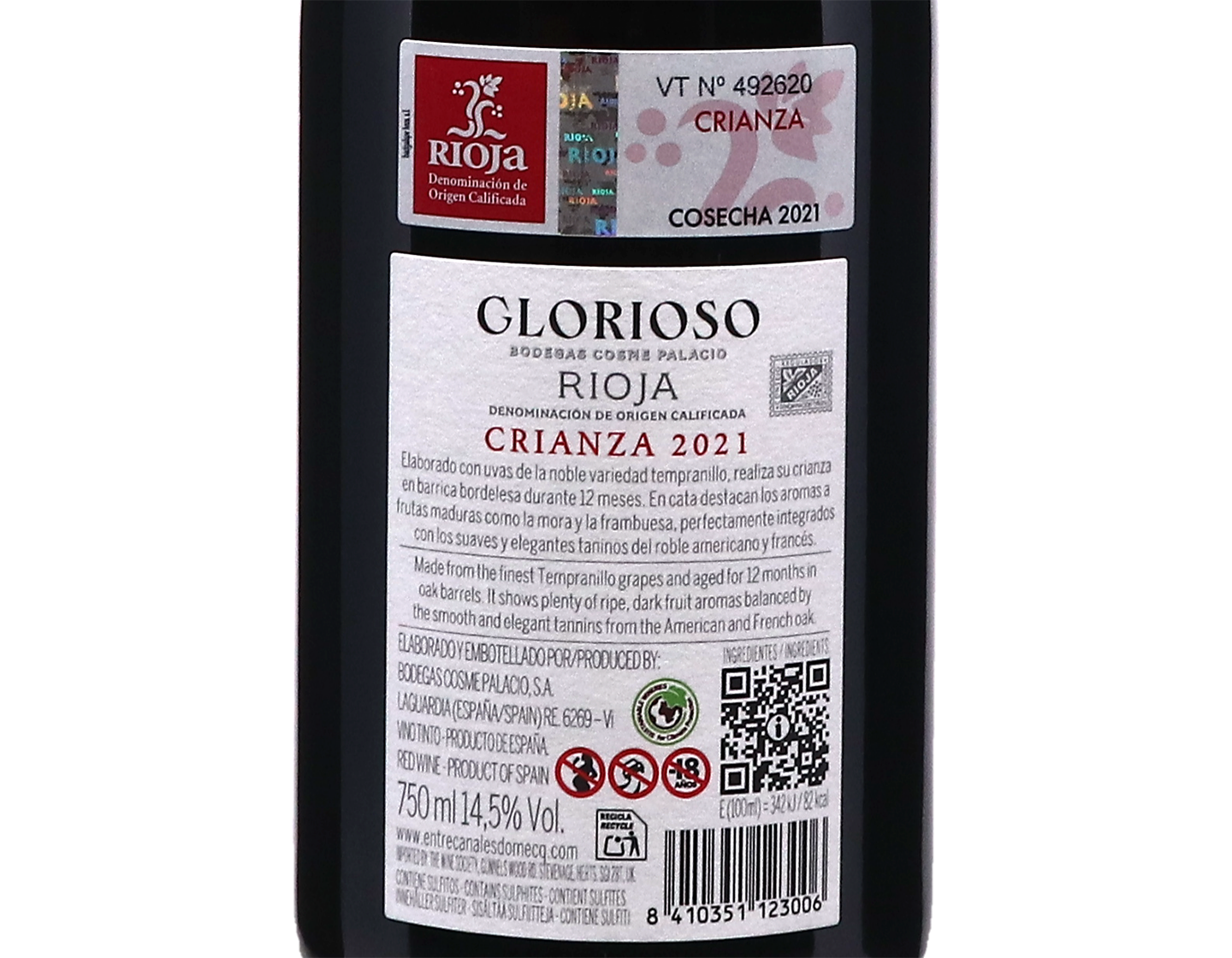 Glorioso Crianza, Rioja 2021