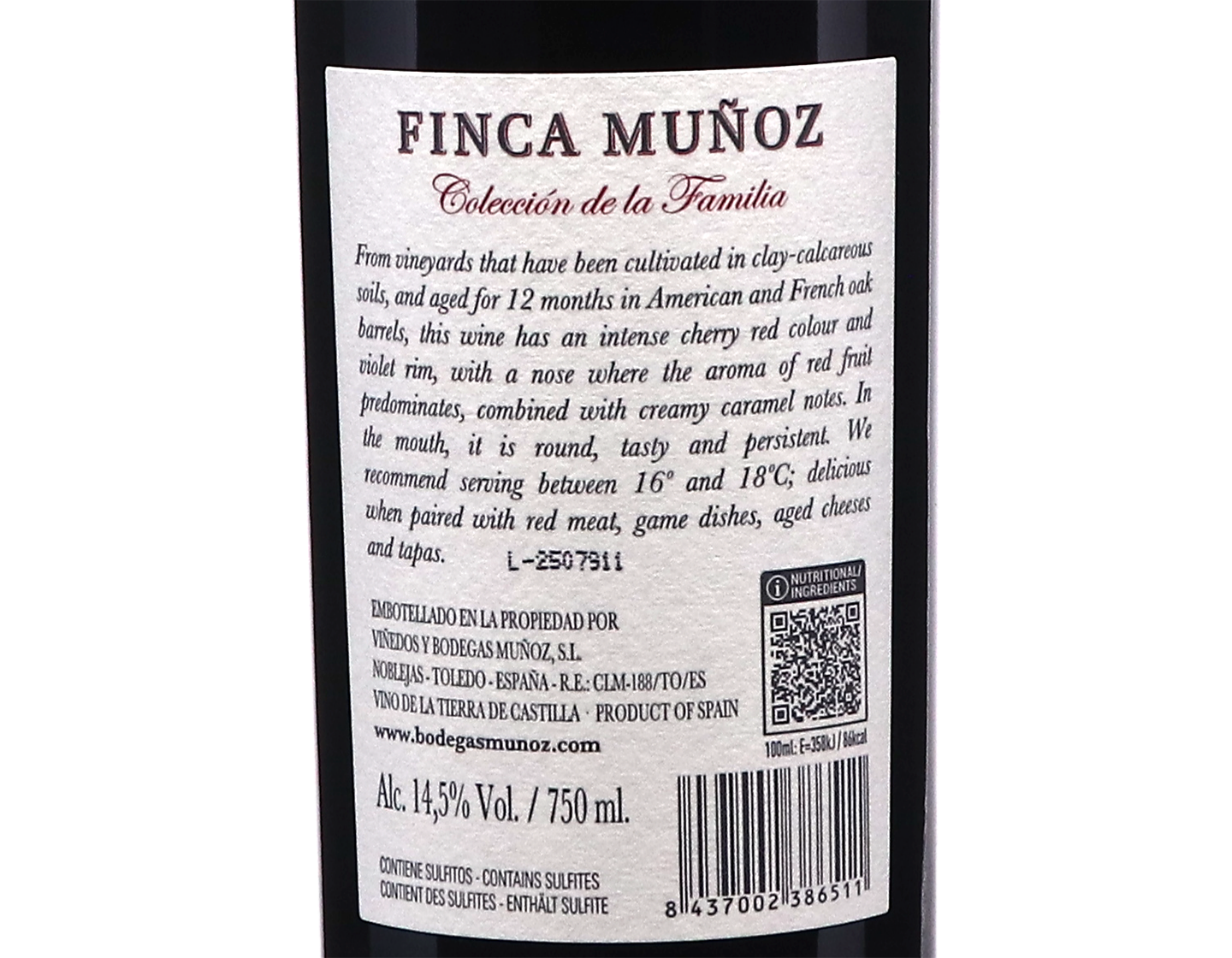 Finca Munoz Coleccion de la Familia Tempranillo 2022