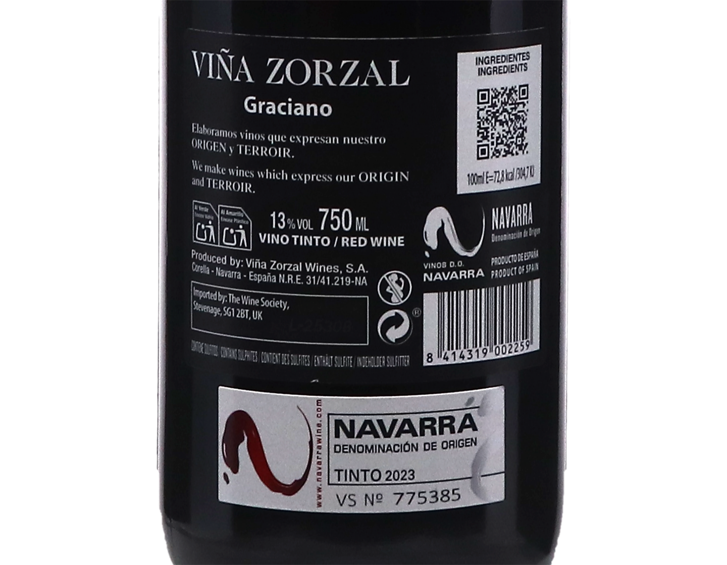 Vina Zorzal Graciano Navarra 2023