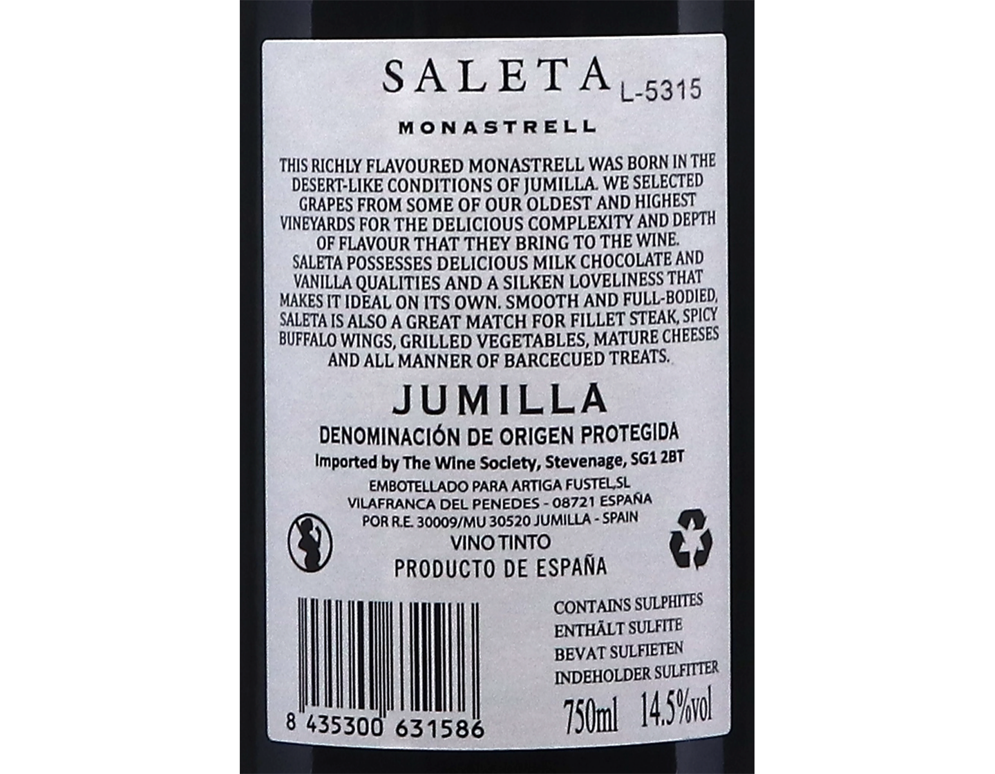 Saleta Monastrell, Jumilla 2024