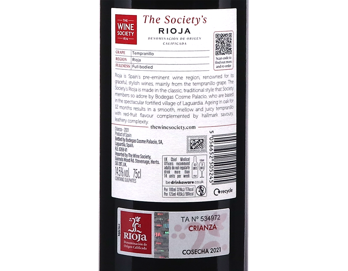The Society's Rioja Crianza 2021