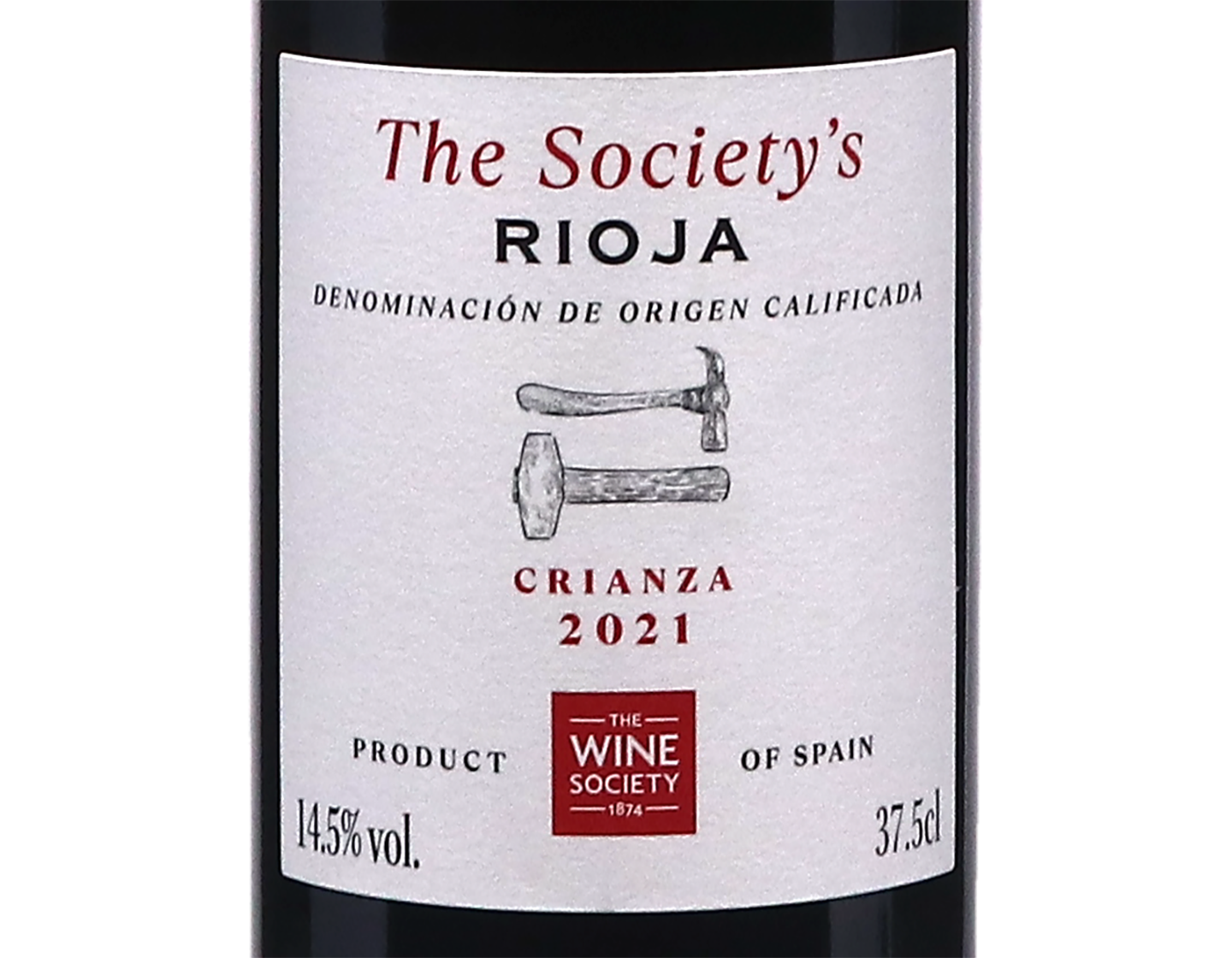 Half bottle of The Society's Rioja Crianza 2021