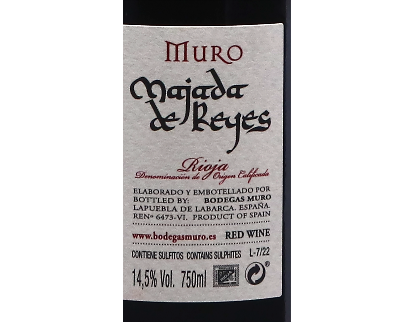 Jesús Madrazo Majada de Reyes Garnacha Rioja 2022